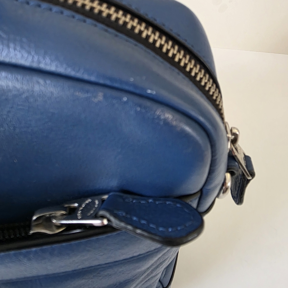 Coach Hamilton Cobalt Blue Leather Briefcase Laptop Business Bag - Picture 13 of 16